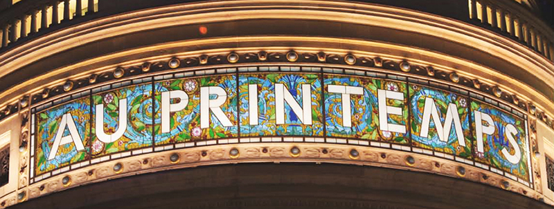 Le vitrail-enseigne du Pintemps Haussmann